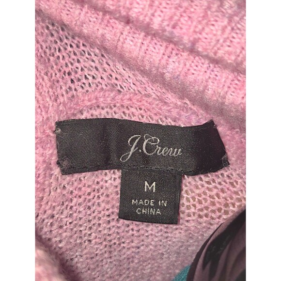 J.Crew merino wool Blend pink Turtle neck Girlie Core sweater dress Size M - Picture 3 of 7